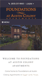 Mobile Screenshot of foundationsaustincolony.com